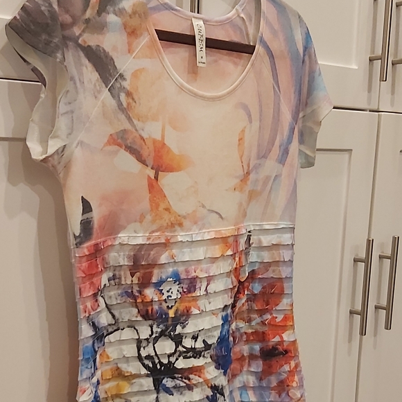 Cubism colorful  layered dress - Picture 3 of 10